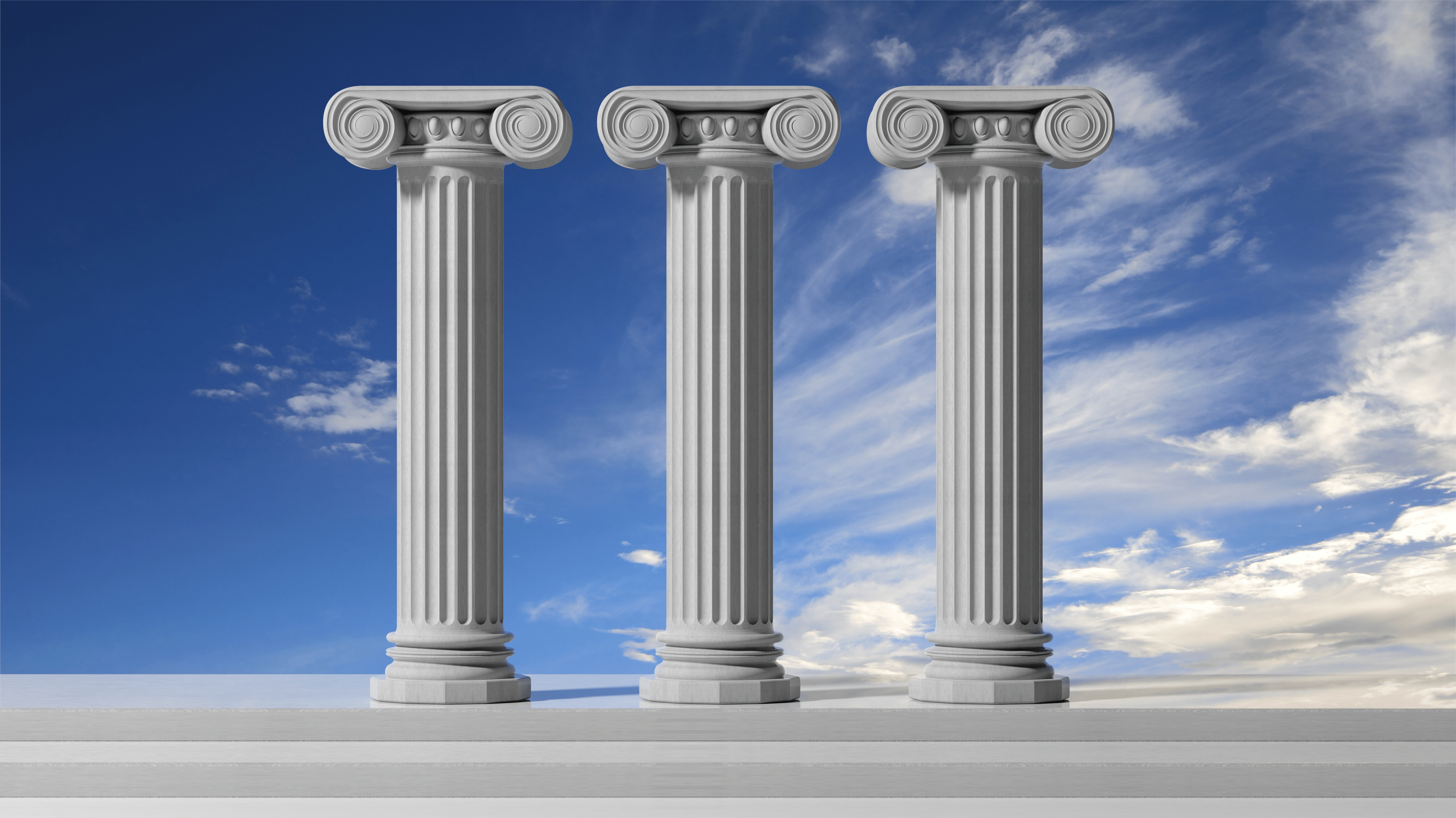 three pillars greek style